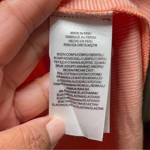 Ralph Lauren Polo Golf Orange and White Striped Polo Shirt sz XL - Picture 2 of 6